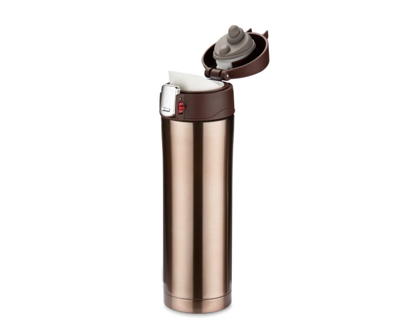 LOCK kubek termiczny z ustnikiem 440 ml brązowy