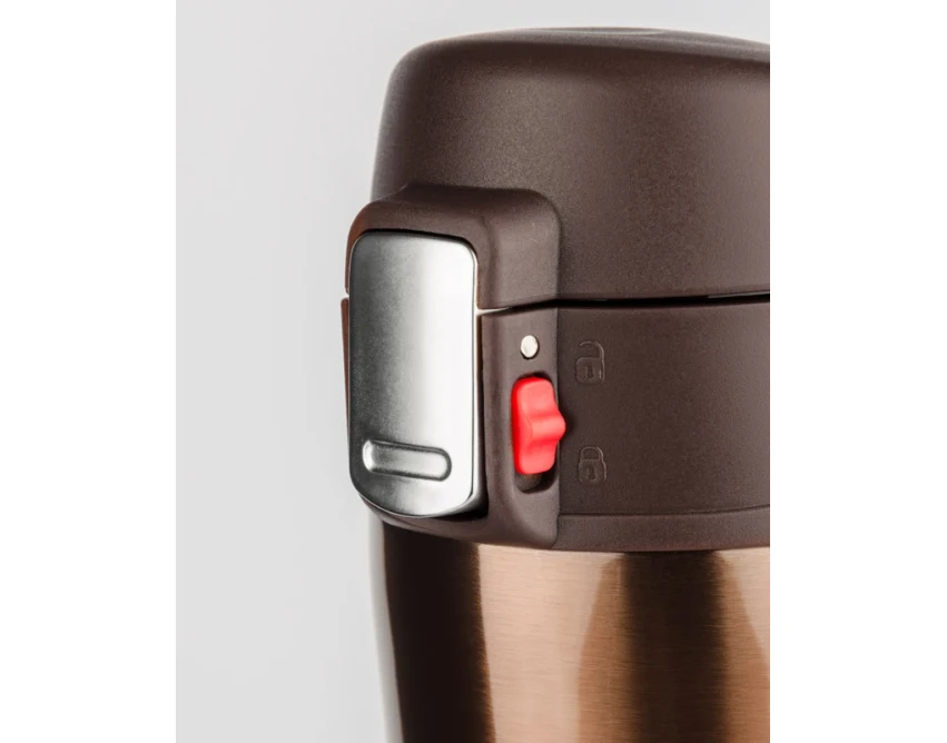 LOCK kubek termiczny z ustnikiem 440 ml brązowy