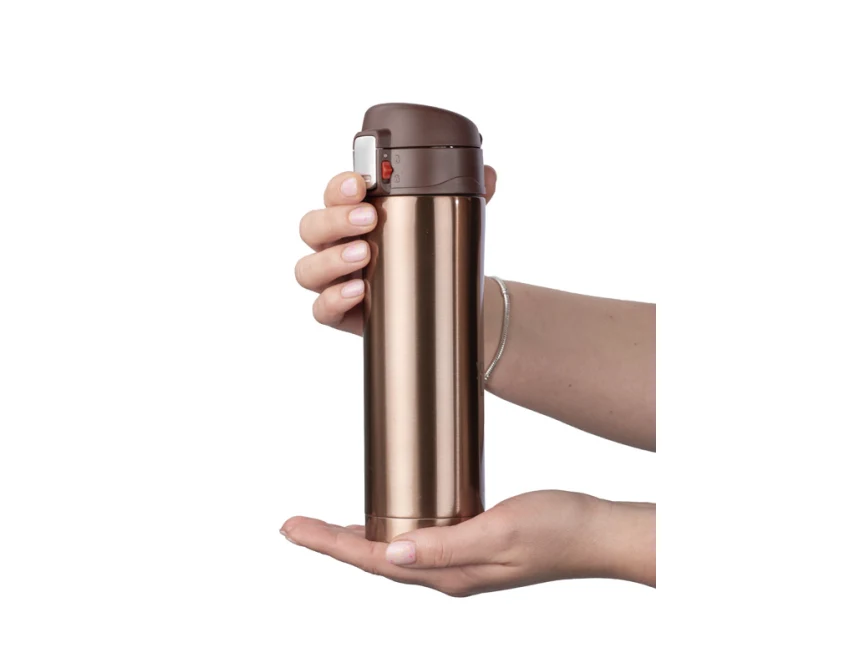 LOCK kubek termiczny z ustnikiem 440 ml brązowy