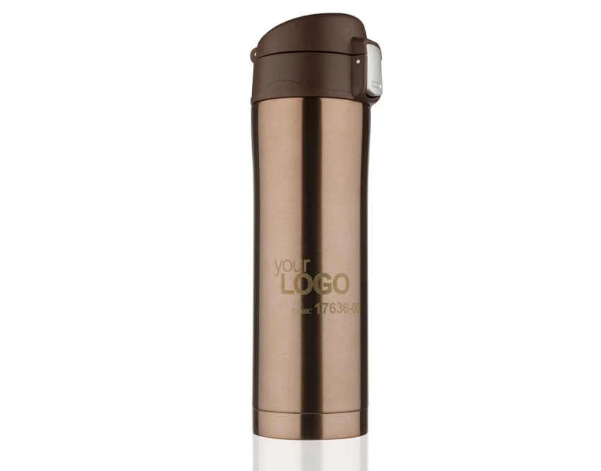 LOCK kubek termiczny z ustnikiem 440 ml brązowy