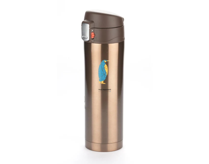 LOCK kubek termiczny z ustnikiem 440 ml brązowy