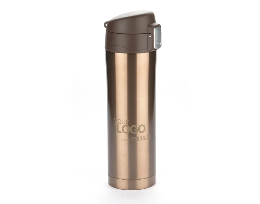 LOCK kubek termiczny z ustnikiem 440 ml brązowy