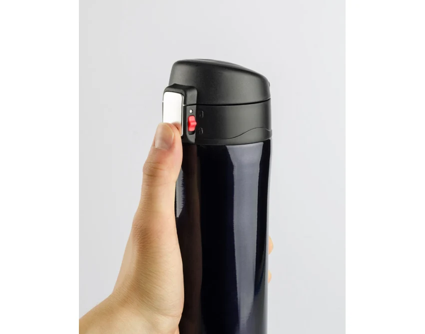 Lock kubek termiczny z logo firmy 440 ml czarny