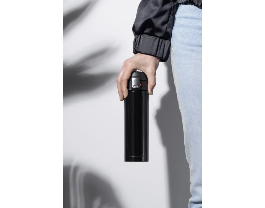 Lock kubek termiczny z logo firmy 440 ml czarny