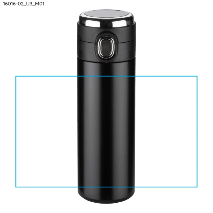 Schemat znakowania dla Nadruk UV - U3 na gadżecie: FOKS kubek termiczny 420 ml czarny mat z logo