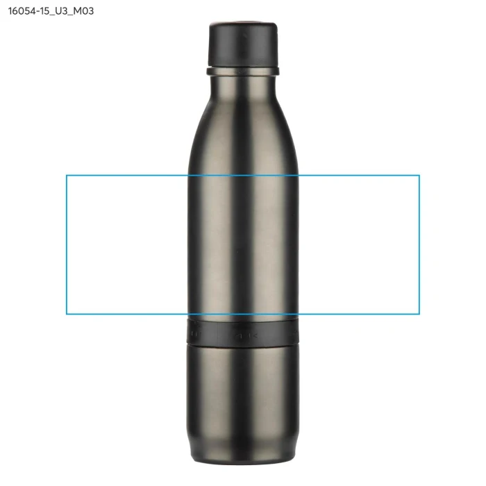 Schemat znakowania dla Nadruk UV - U3 na gadżecie: DRINNO butelka termiczna 500 ml grafitowa 2-w-1