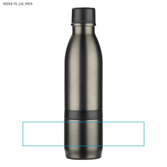 Schemat znakowania dla Nadruk UV - U4 na gadżecie: DRINNO butelka termiczna 500 ml grafitowa 2-w-1