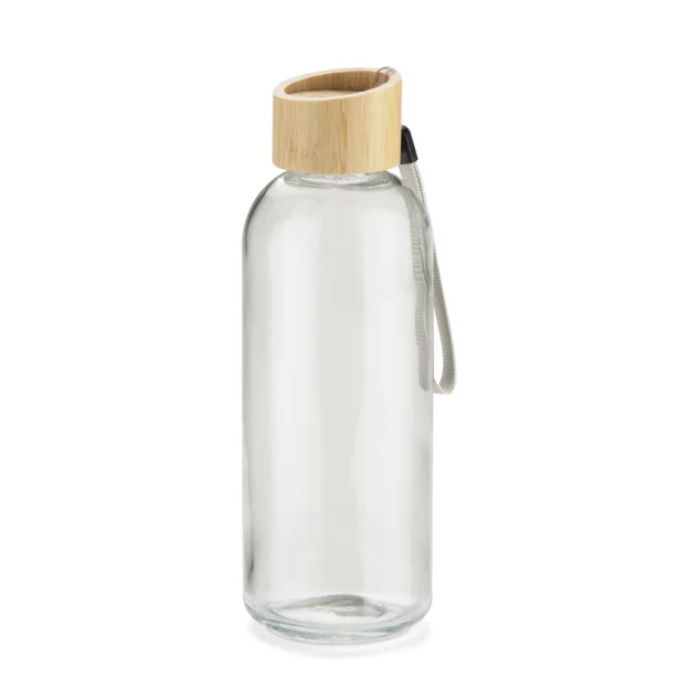 VITRO butelka szklana do wody 650 ml z bambusem