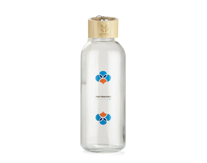 VITRO butelka szklana do wody 650 ml z bambusem