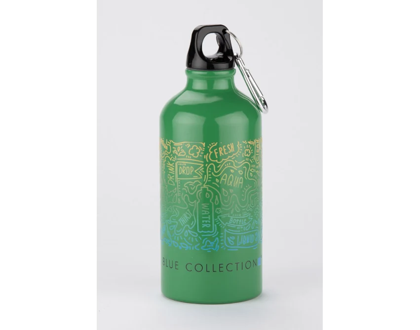 Bidon z nadrukiem TREKO 500 ml kolor zielony