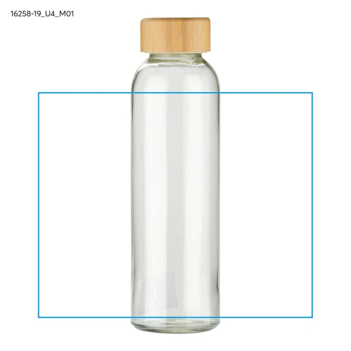 Schemat znakowania dla Nadruk UV - U4 na gadżecie: VOSA butelka szklana z logo 500 ml, szkło z recyklingu