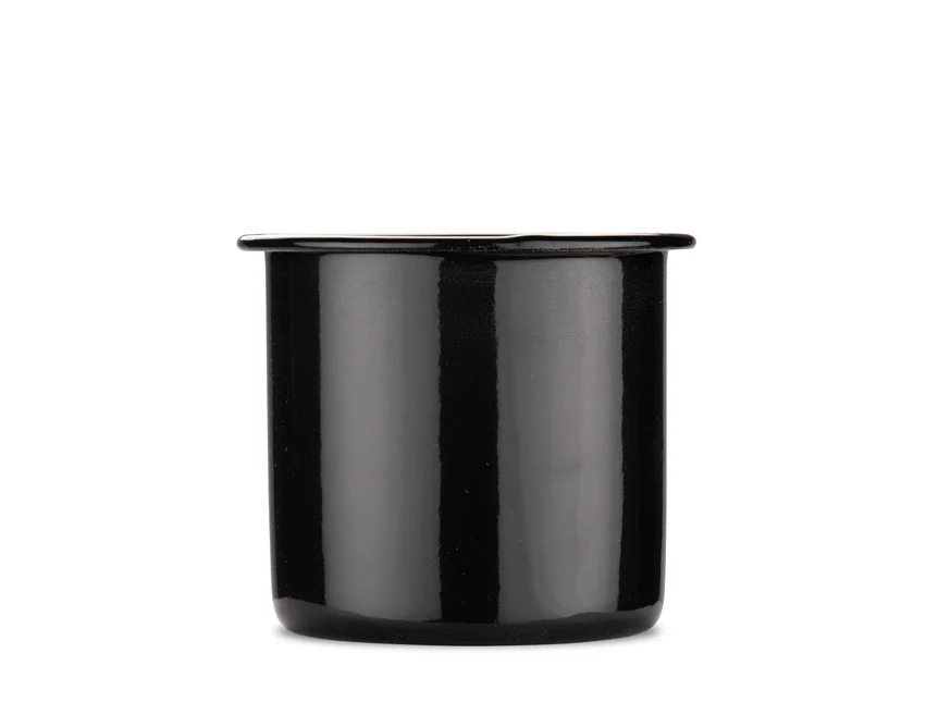 EMAL kubek emaliowany 300ml czarny z własnym nadrukiem