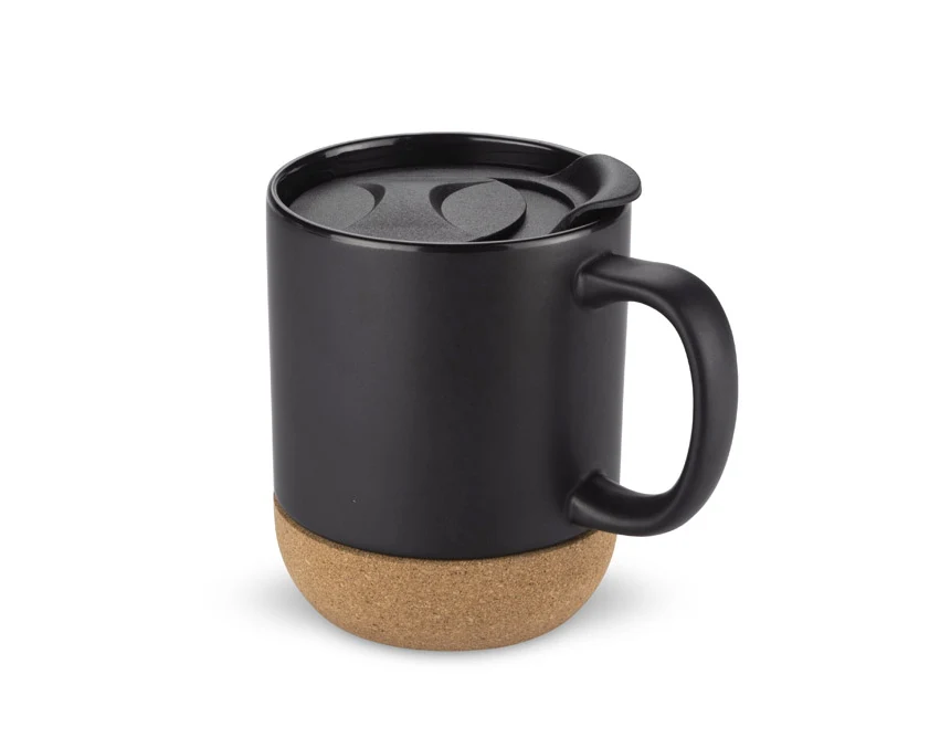 Kubek ceramiczny reklamowy SOFTEL 300 ml czarny