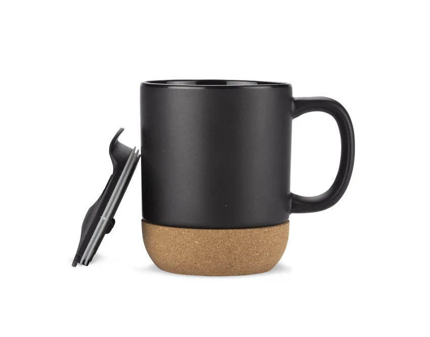 Kubek ceramiczny reklamowy SOFTEL 300 ml czarny