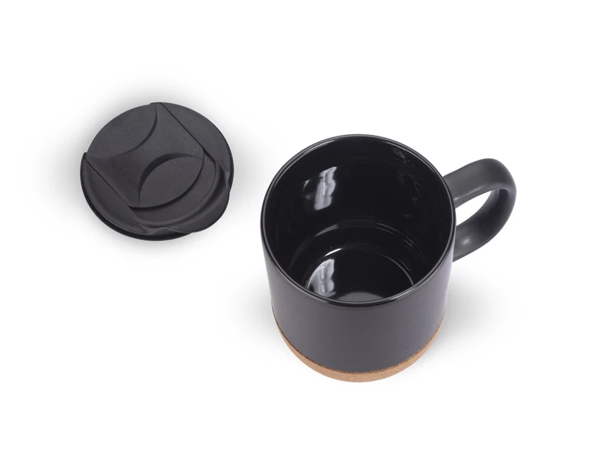 Kubek ceramiczny reklamowy SOFTEL 300 ml czarny
