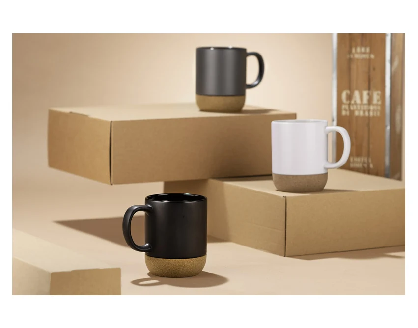 Kubek ceramiczny reklamowy SOFTEL 300 ml czarny