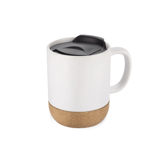 SOFTEL kubek ceramiczny z nadrukiem 300ml, korkowe dno