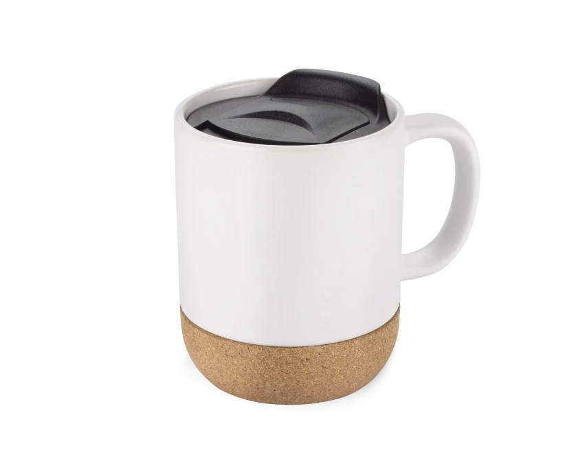 SOFTEL kubek ceramiczny z nadrukiem 300ml, korkowe dno