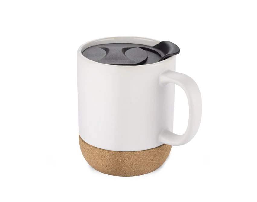 SOFTEL kubek ceramiczny z nadrukiem 300ml, korkowe dno