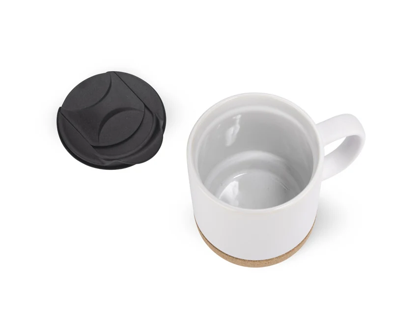 SOFTEL kubek ceramiczny z nadrukiem 300ml, korkowe dno