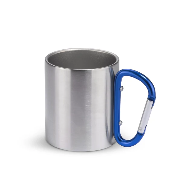 Kubek metalowy z logo CAMPIC 200 ml z karabińczykiem