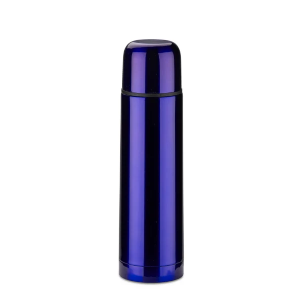 Termos VARMO 500 ml z logo niebieski stalowy