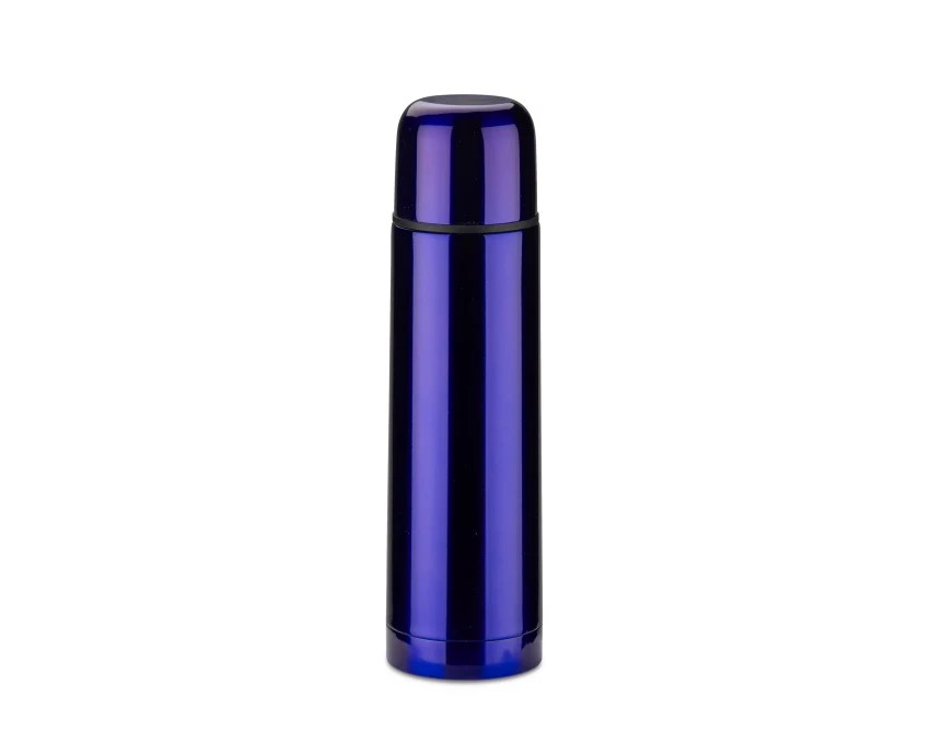 Termos VARMO 500 ml z logo niebieski stalowy