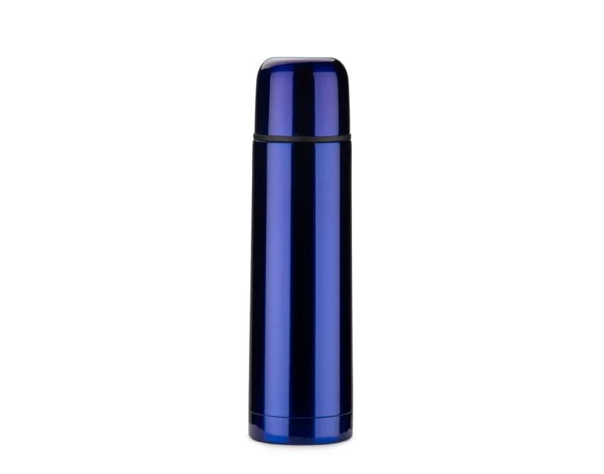 Termos VARMO 500 ml z logo niebieski stalowy