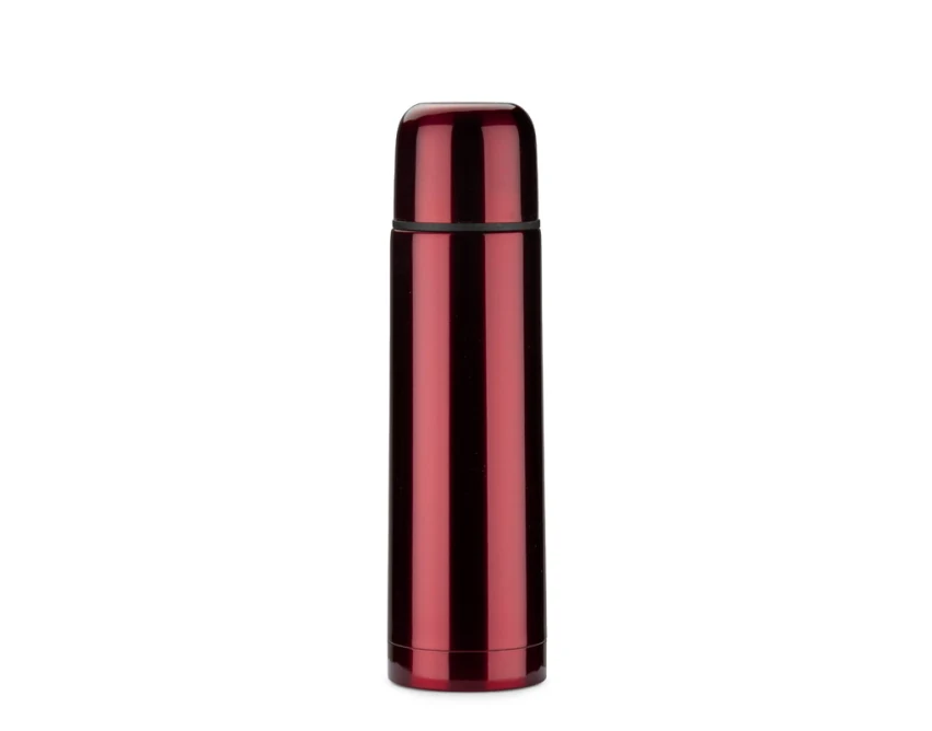 Termos VARMO 500 ml z logo – czerwony, próżniowy