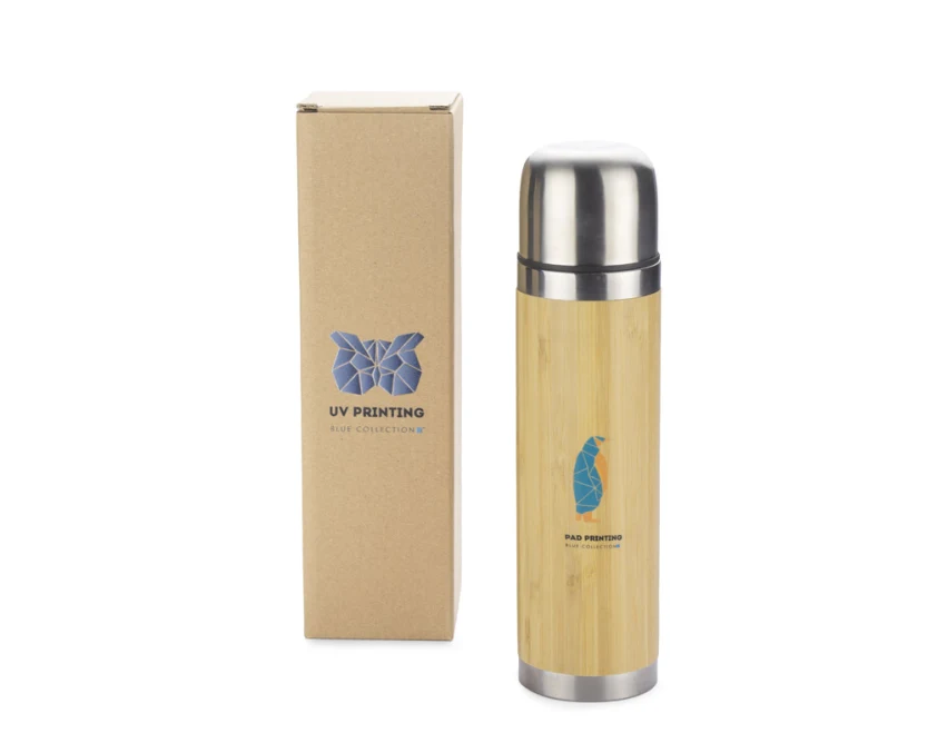 BAMBI termos próżniowy bambusowy 500 ml z grawerem