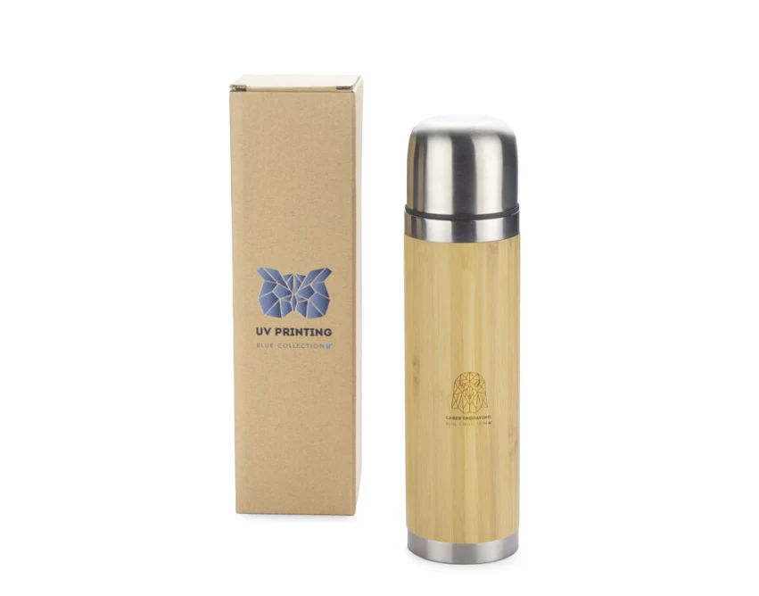 BAMBI termos próżniowy bambusowy 500 ml z grawerem