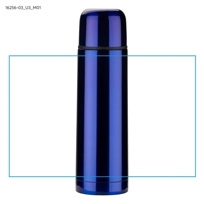 Schemat znakowania dla Nadruk UV - U3 na gadżecie: Termos VARMO 500 ml z logo niebieski stalowy