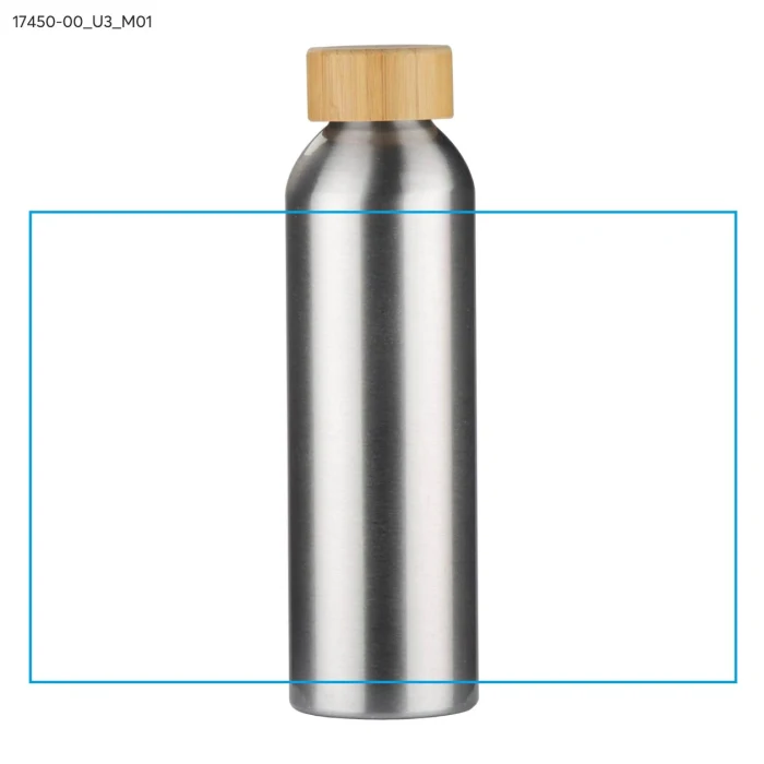 Schemat znakowania dla Nadruk UV - U3 na gadżecie: LIAM butelka firmowa 600 ml aluminiowa srebrna