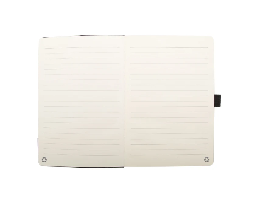 Notes A5 z logo RPET z ładowarką indukcyjną 15 W