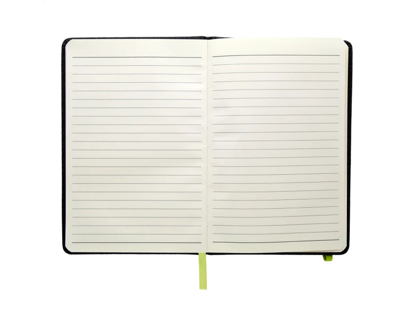 Notes A5 z nadrukiem skóra PU zielona gumka