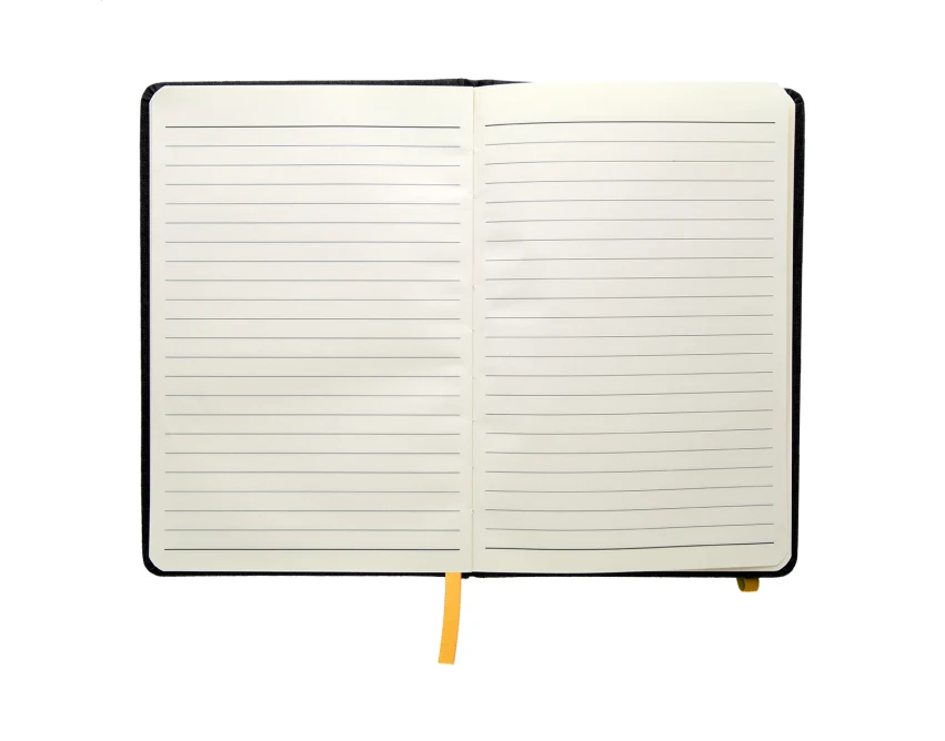 Andsite notes skórzany A5 z pomarańczową gumką