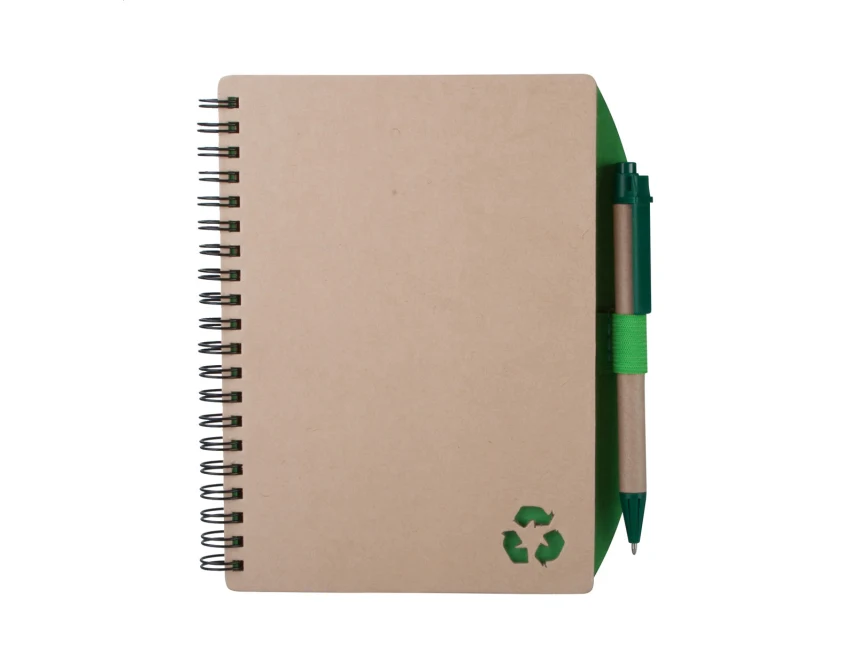Notatnik ekologiczny z długopisem 135×180 z recyklingu