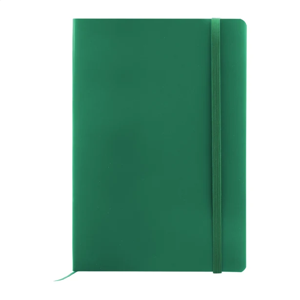 Notes ekologiczny A5 z gumką PU z recyklingu