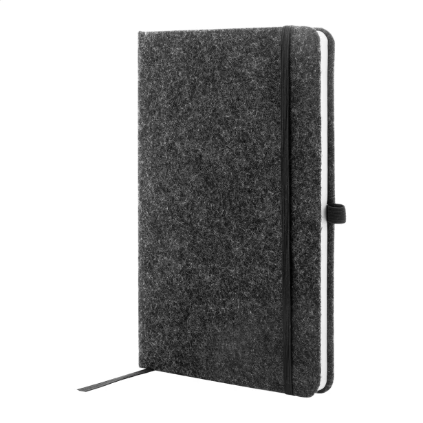 Notes ekologiczny A5 z filcu RPET ciemnoszary