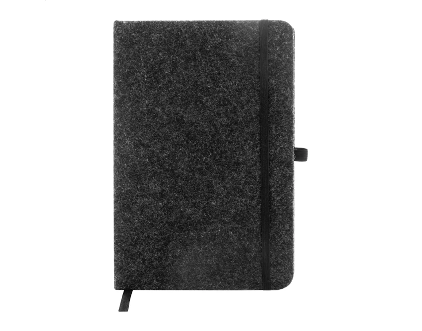 Notes ekologiczny A5 z filcu RPET ciemnoszary