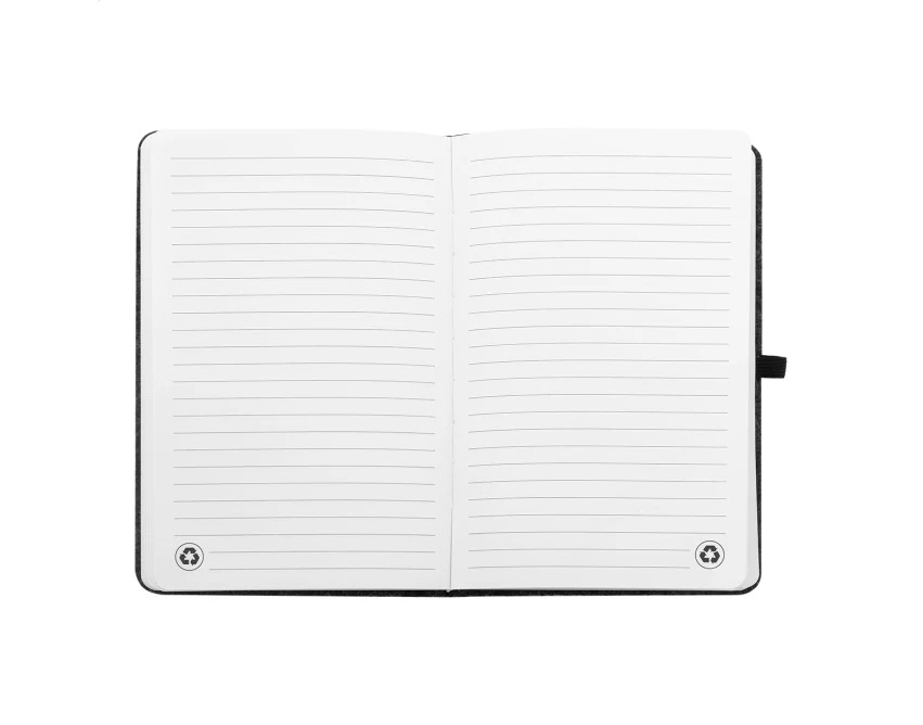 Notes ekologiczny A5 z filcu RPET ciemnoszary