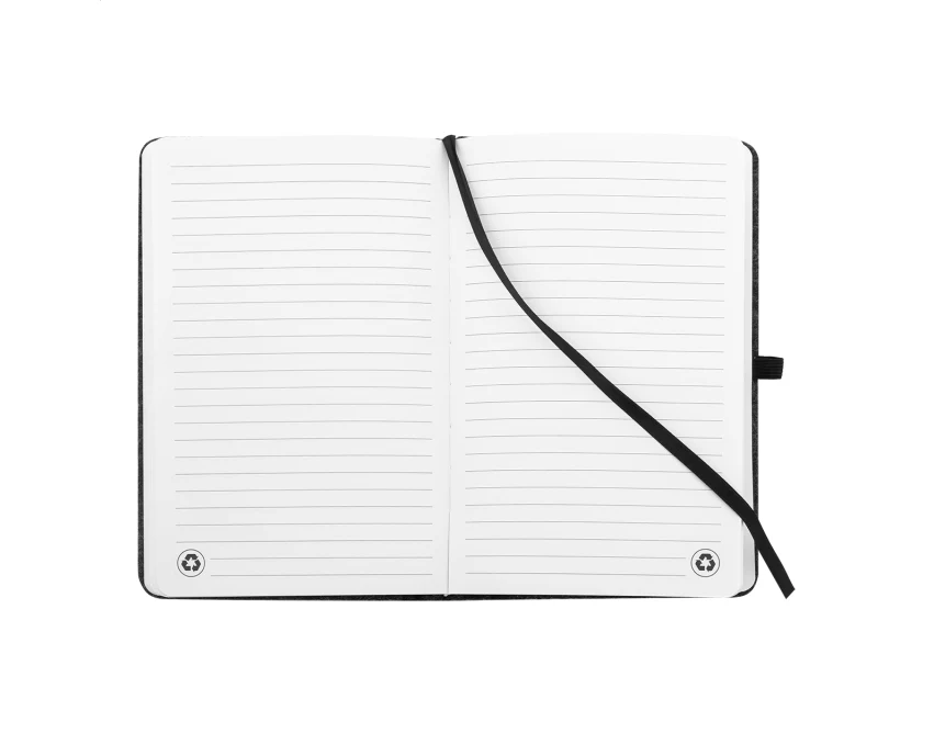 Notes ekologiczny A5 z filcu RPET ciemnoszary