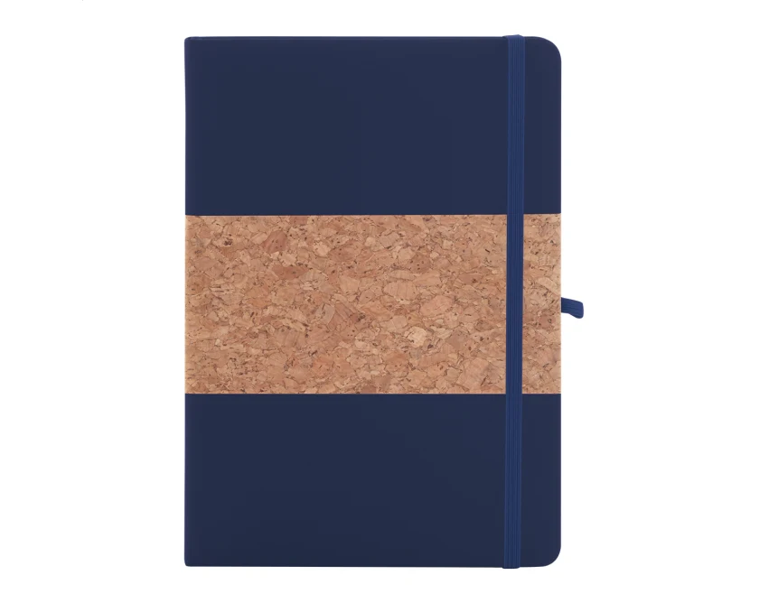 Notes korkowy A5 z logo, ze skórą PU i gumką