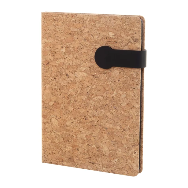 Eko notes korkowy A5 z logo i magnetyczną klapką PU