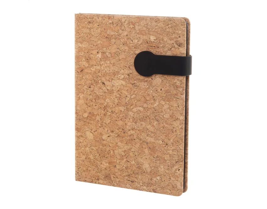 Eko notes korkowy A5 z logo i magnetyczną klapką PU