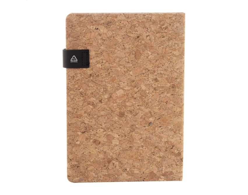 Eko notes korkowy A5 z logo i magnetyczną klapką PU
