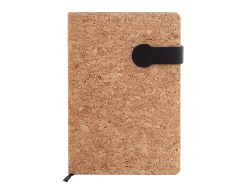 Eko notes korkowy A5 z logo i magnetyczną klapką PU