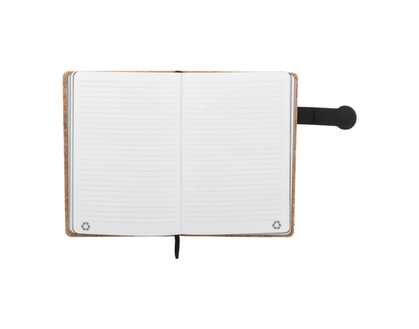 Eko notes korkowy A5 z logo i magnetyczną klapką PU