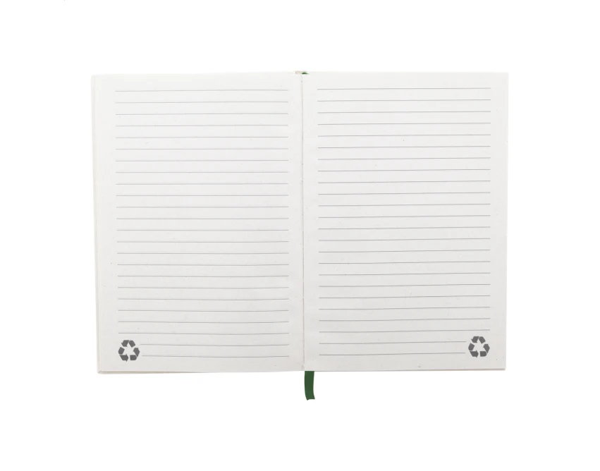 Notes ekologiczny A5 z kartonu po mleku zielony