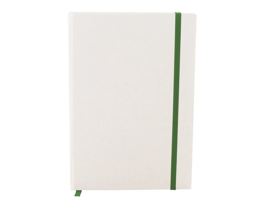 Notes ekologiczny A5 z kartonu po mleku zielony